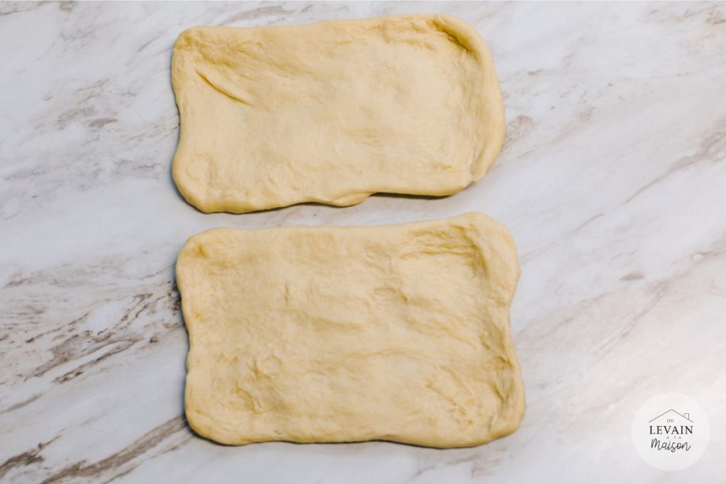 deux rectangles de pâte