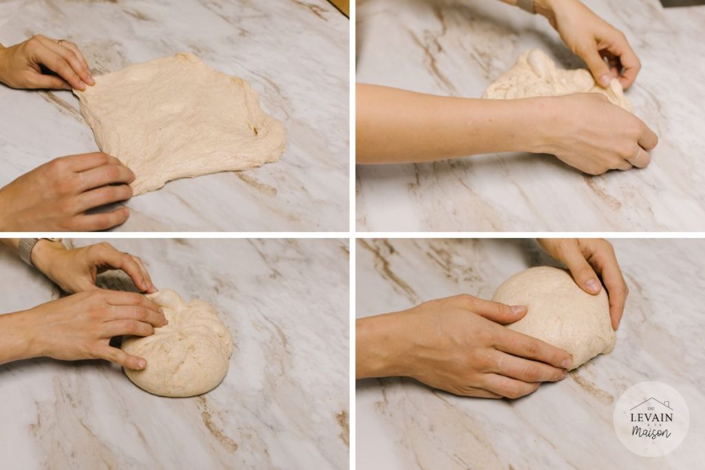 ble complet forme la pâte en boule